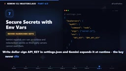 Secrets never appear in configuration files