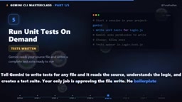 No boilerplate to copy, no test stubs to fill in.