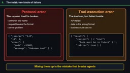 A protocol error means the request itself was malformed