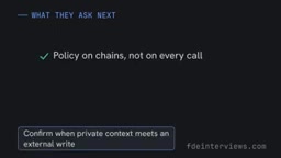 Put the policy on chains, not calls.