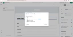 Lead capture form filled out by the client
