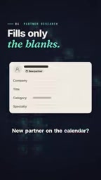 When a new contact appears on the calendar, the AI automatically researches their background