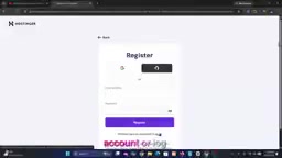 Create or log in to your Hostinger account, then proceed to checkout