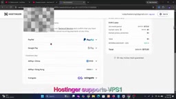 Hostinger supports credit cards, debit cards, PayPal, and more