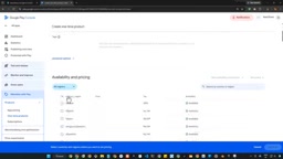 Price setup selecting All Countries