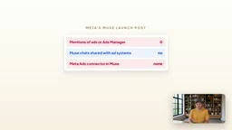 So Muse is a consumer product. The ad work at Meta happens somewhere else.