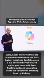 When asked to build a budget model, Copilot creates a live synced document with Excel tracking edits