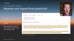 Clearly separate task instructions from pasted material