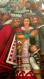 The murals portray a relationship of equals, not of master and subject