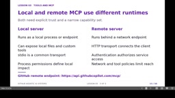 Local and remote MCP servers connecting to different resources