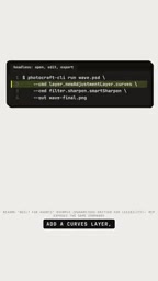 Sharpen and export — no mouse required