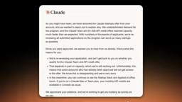 Some users report having their Claude startup plan access revoked