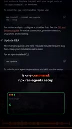 npx rea-agents setup.