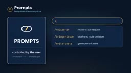 Prompts typically appear as slash commands