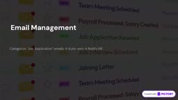 Emails containing job application keywords can be automatically sorted
