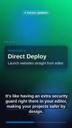 How cool is that? But wait, there's more. Cursor also just added direct website deployment