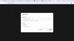 Groq platform API Key creation interface