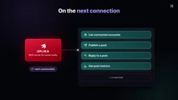 the agent sees it the next time it connects.