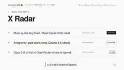 OpenRouter's chart puts Opus 5.5 first in shares.