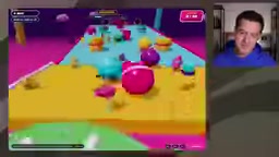 Running screen of the Fall Guys clone game