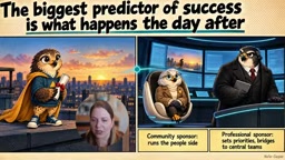 steer the direction of the champions towards the company's AI adoption strategy. This person will