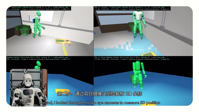 Adjusting stance and arm swing in simulation