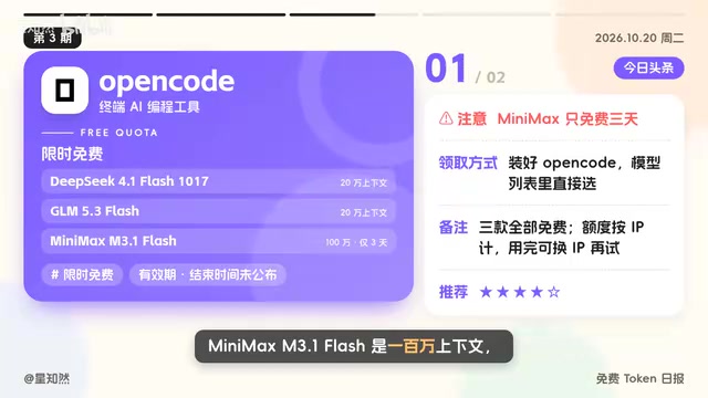 免费额度仅限三天，按 IP 计算
