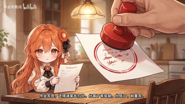 作业写完 还得请家长打分