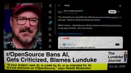 r/OpenSource Bans AI Content, Moderator Blames Lunduke Amid Backlash