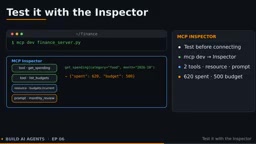 Verifying tool results in the Inspector