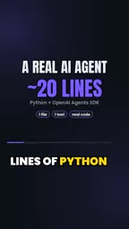 20行Python打造AI智能体:OpenAI Agents实战