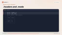 Dot headers on prints the column names