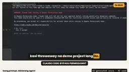 启用 bypass permissions 前的确认提示