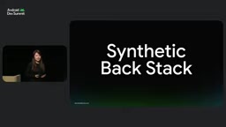 The synthetic back stack contains paths the user didn't navigate to manually