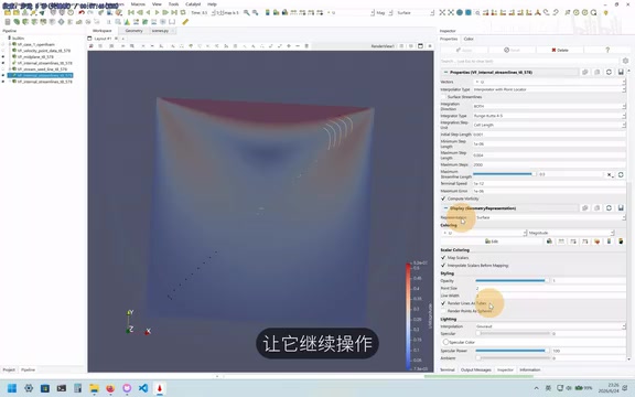 压力等值线与速度矢量叠加显示
