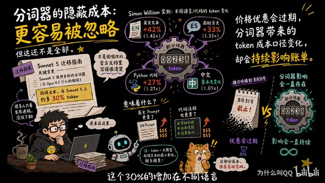 不同语言和代码类型的Token膨胀对比