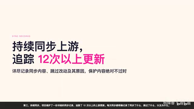 追踪12次以上上游更新的同步记录
