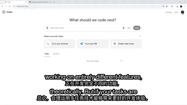 Multiple tasks running in parallel across isolated containers