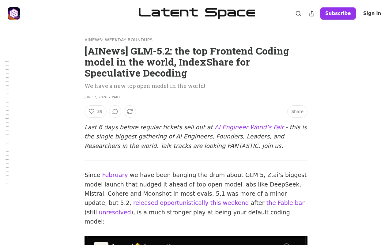 GLM-5.2登顶全球开源模型榜首:前端编码能力领跑业界