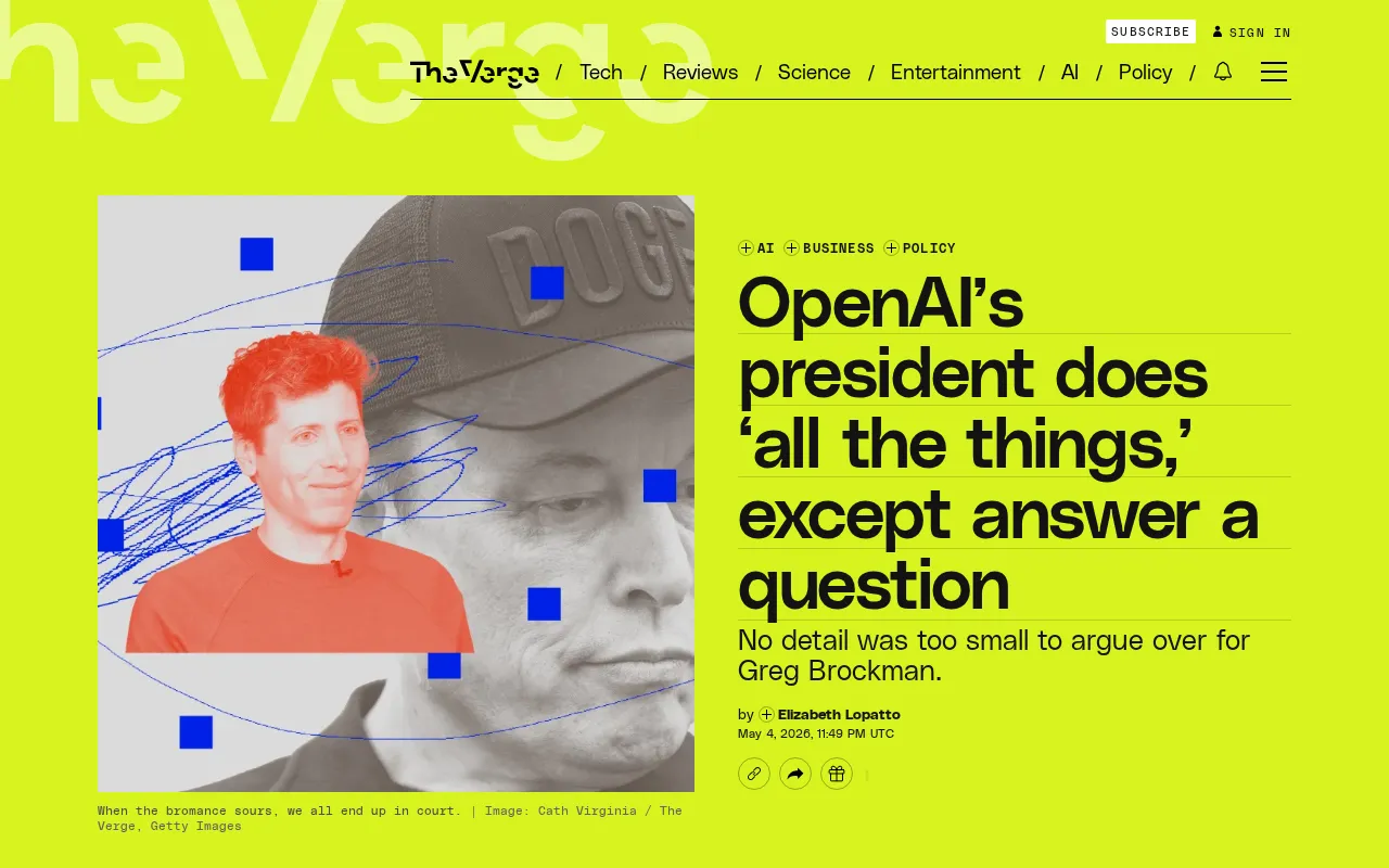 OpenAI President Brockman Testifies in Court: Personal Diary Emerges as Musk's Most Powerful Evidence