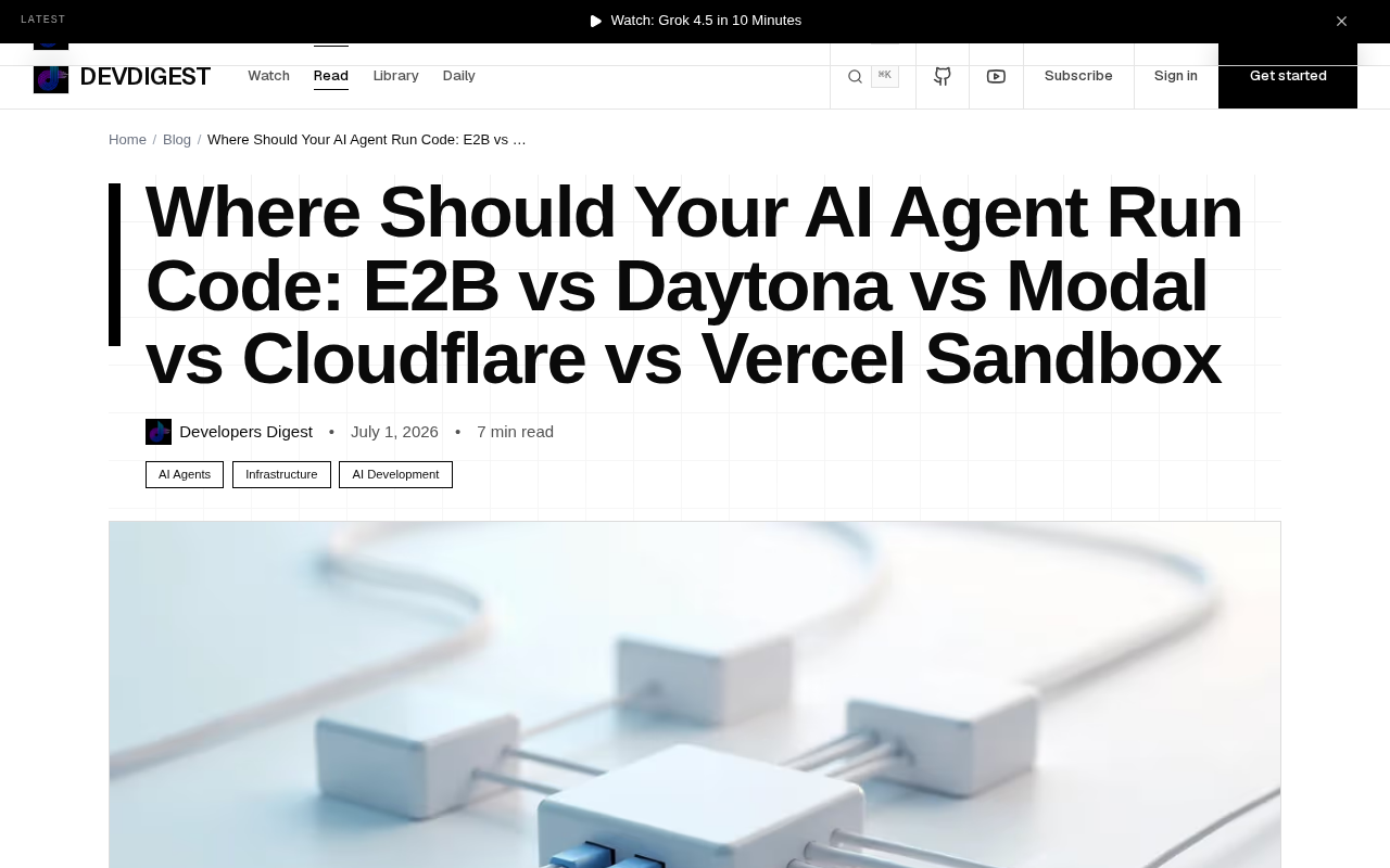 AI Agent代码执行沙箱选型指南:E2B等五大方案深度对比