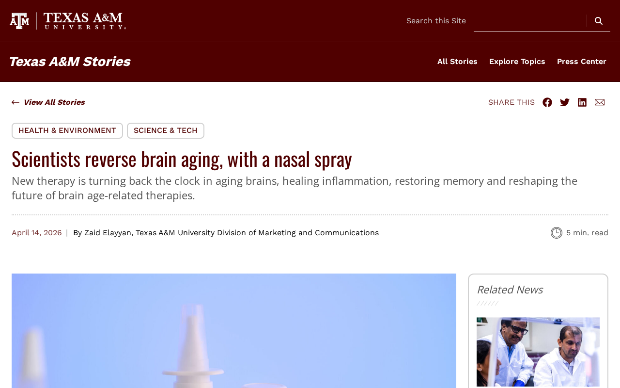 鼻喷剂能逆转大脑衰老?神经科学新突破深度解读