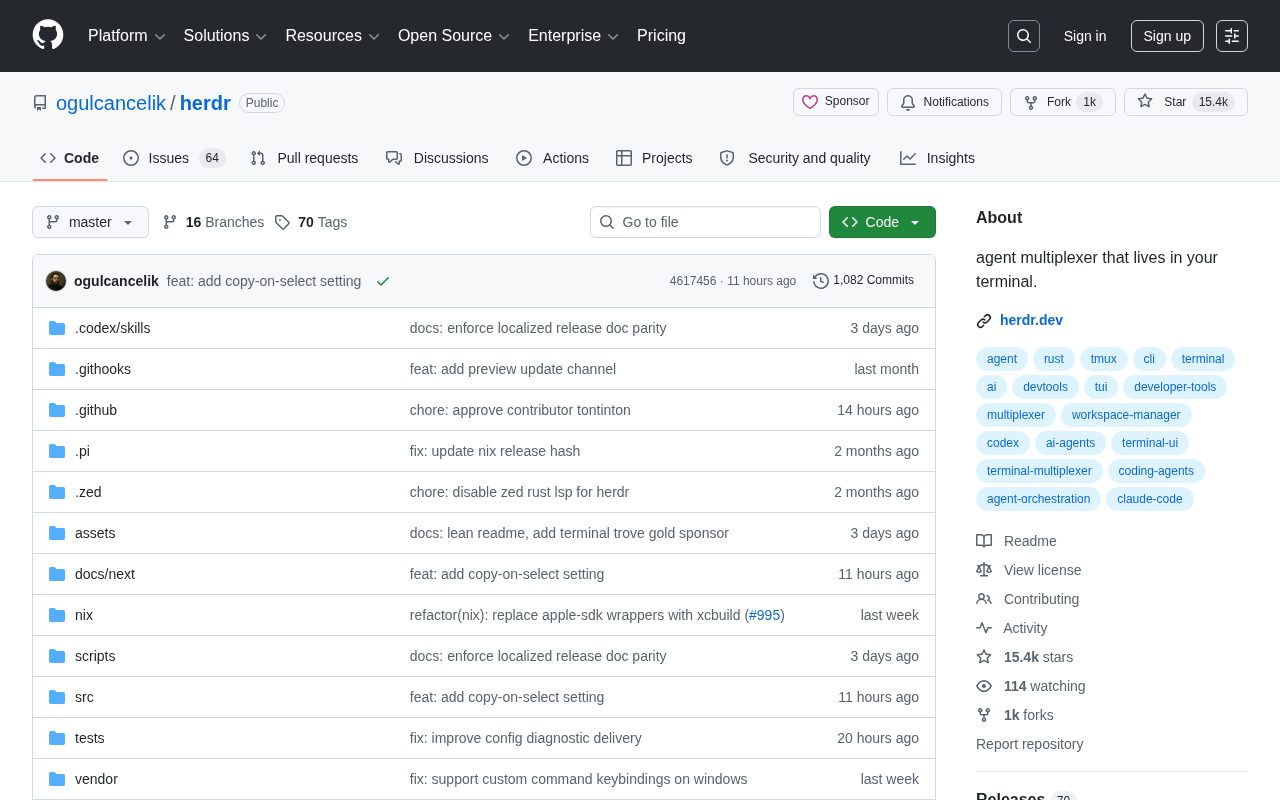 Herdr:用Rust打造的终端AI Agent多路复用器