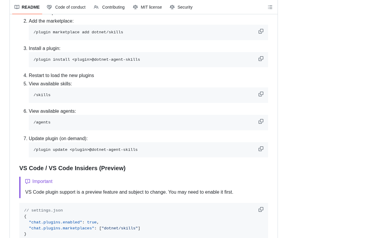 github source: dotnet/skills: Repository for skills to assist AI coding agents with .NET and C#