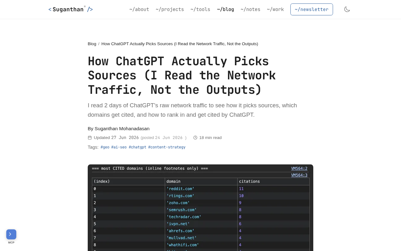 拆解ChatGPT选源机制:网络流量分析揭示AI引用真相