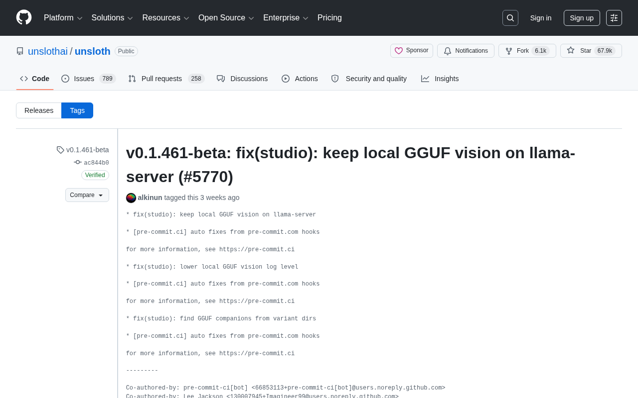 Unsloth v0.1.461-beta: Fix for Local GGUF Vision Model Loading