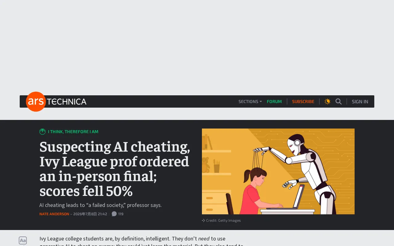 AI Cheating Exposed: What a 50% Grade Drop in an Ivy League In-Person Exam Really Means
