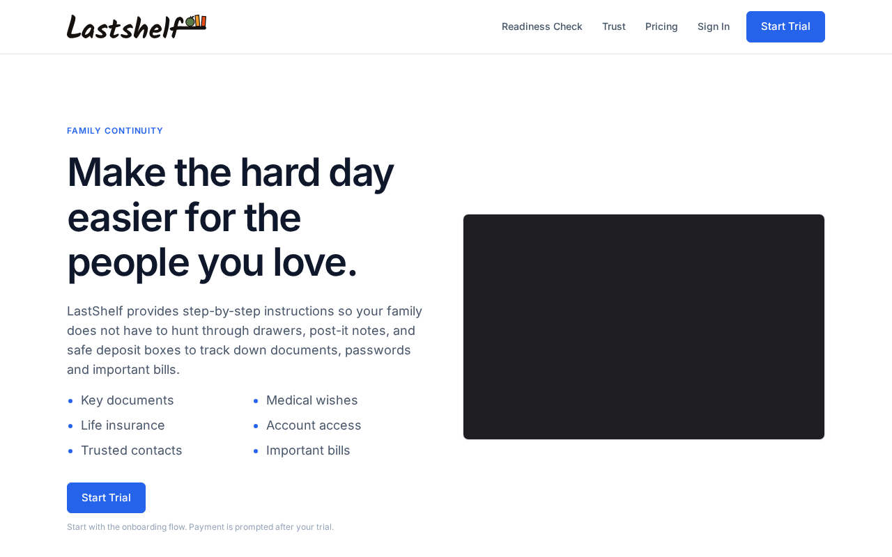 LastShelf: A Family Emergency Document Map That Locates Critical Info in One Click