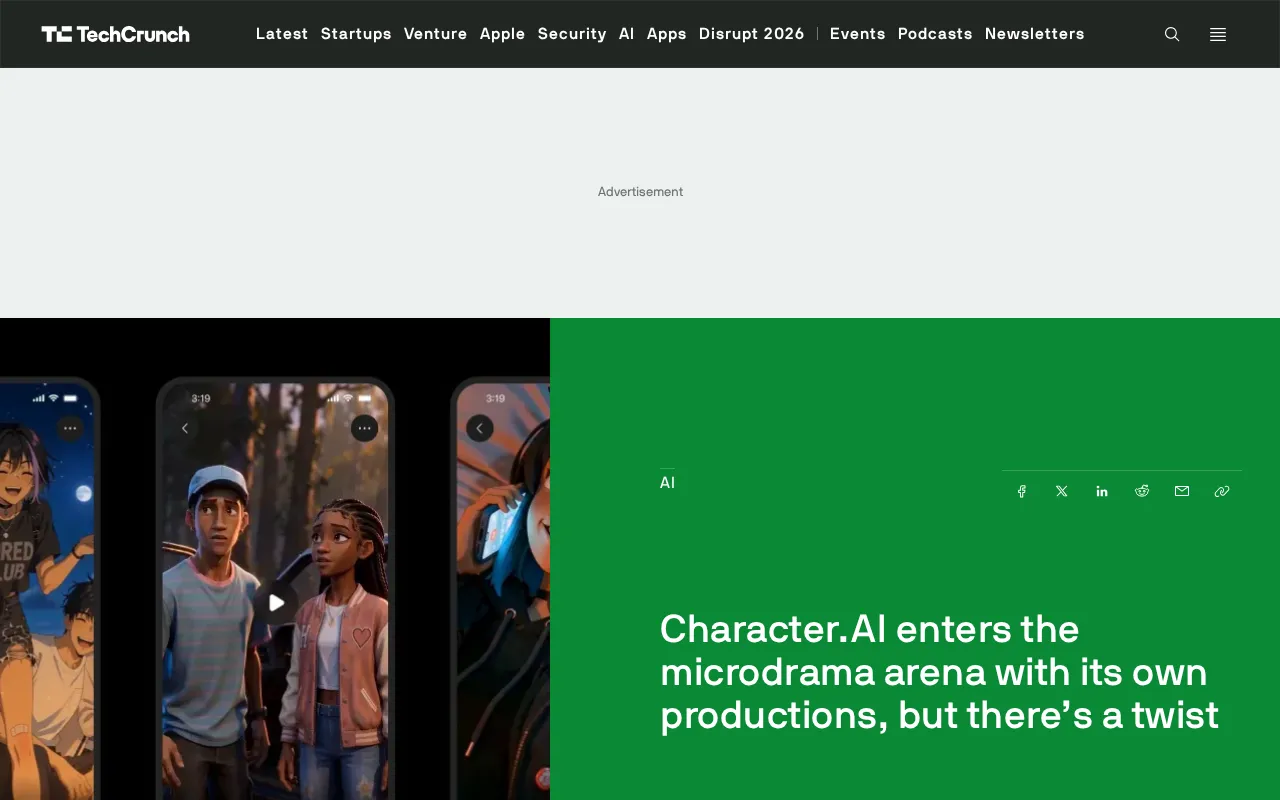 Character.AI Launches AI-Powered Micro-Dramas Where Viewers Can Chat with Characters in Real Time