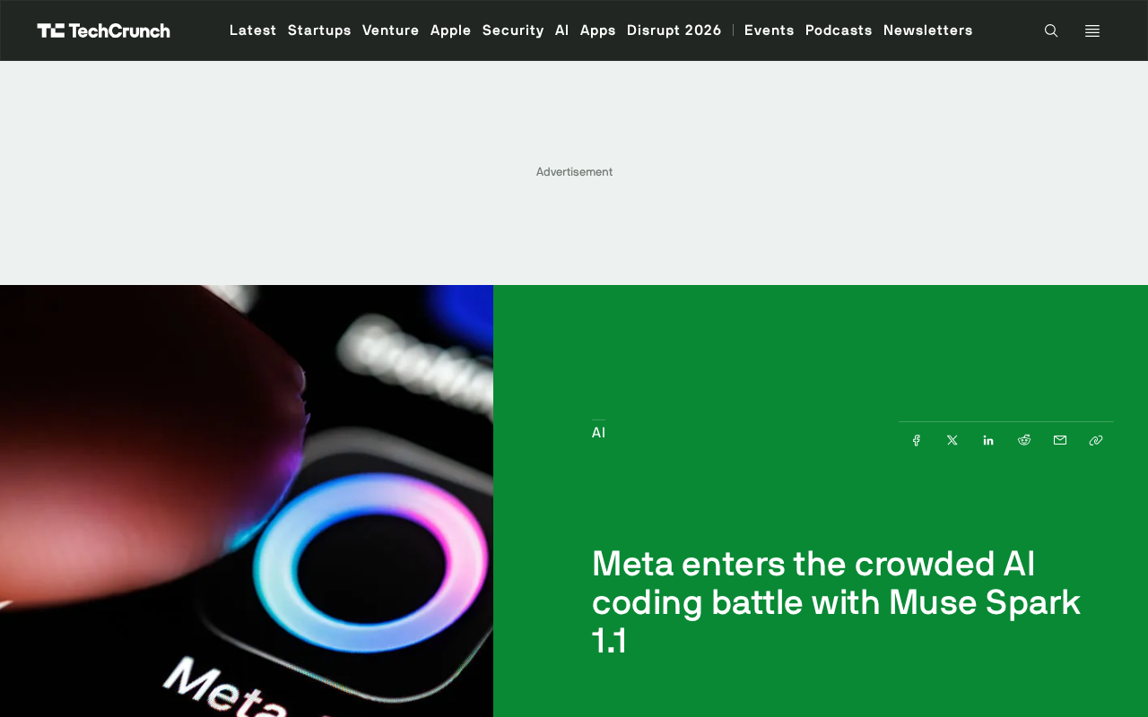 Meta发布Muse Spark 1.1:剑指企业级AI编程与智能体自动化